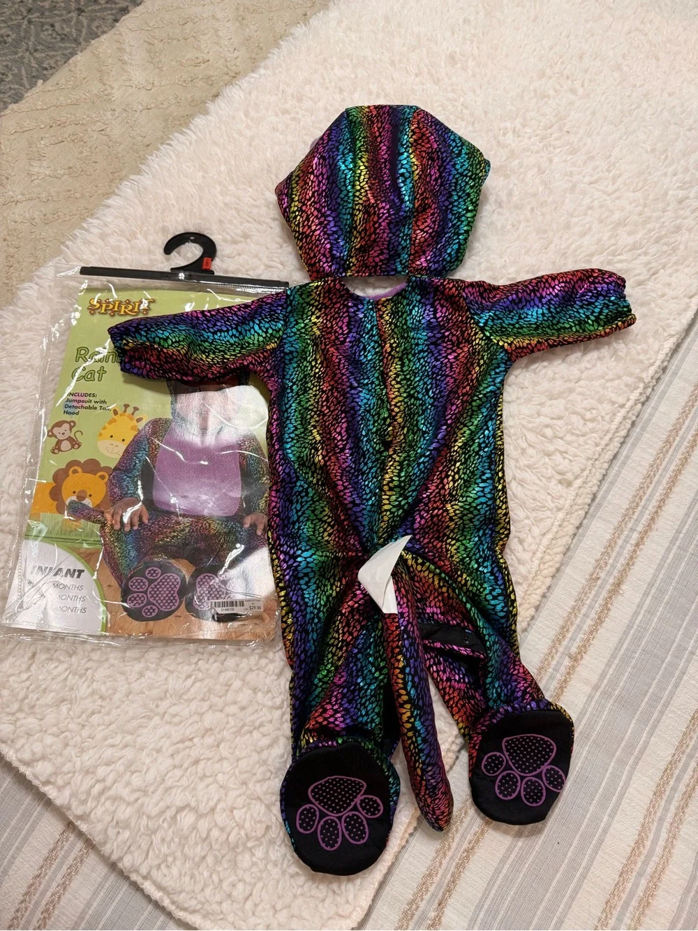 Spirit Rainbow Cat Halloween Costume Sz 0-6mo